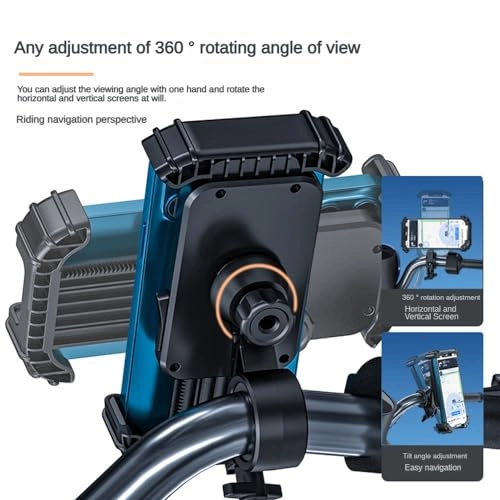 360° Rotating Bike Phone Holder - Handlebar Mount Fits 4.7-6.8 inches