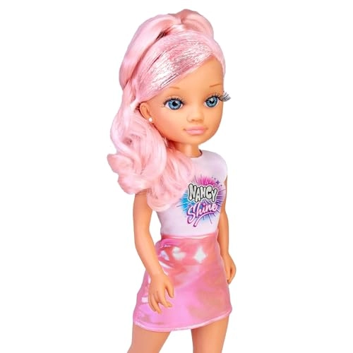 Fashion Doll - Long Hair Metallic Pink Hair Ages 3+