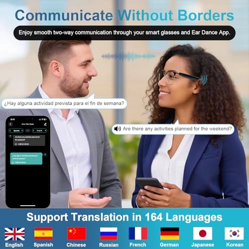 Smart Glasses - Auto Power On/Off Bluetooth UV400/Blue Light Protection