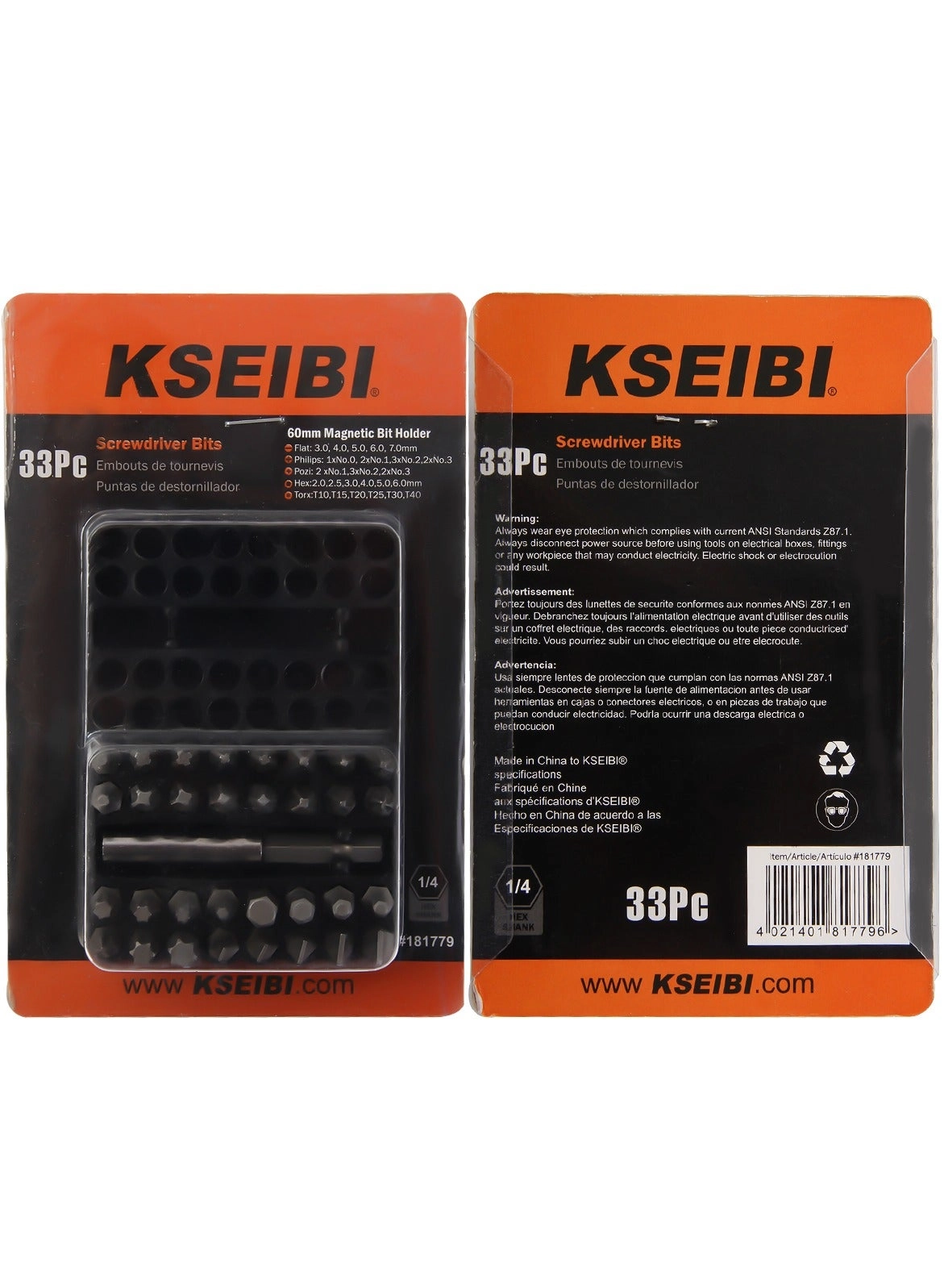 Single End Screwdriver Bit Set - 33-Piece
