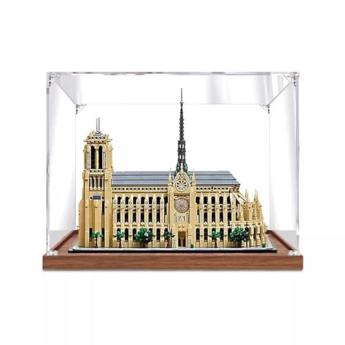 Acrylic Display Case - 21061 45 x 25 x 35 cm Black Base (2mm)