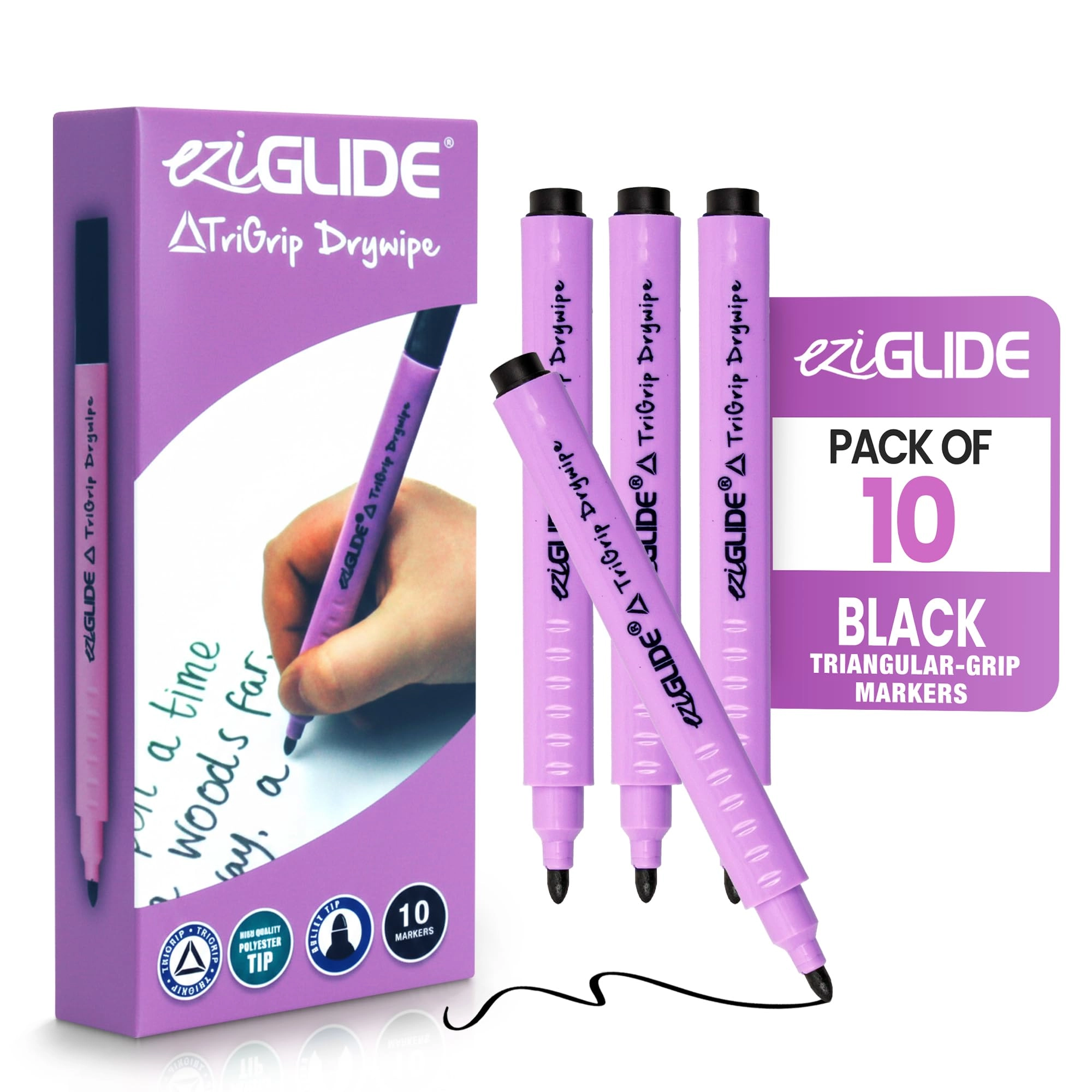 Pro Active Whiteboard Marker - Black Bullet Tip