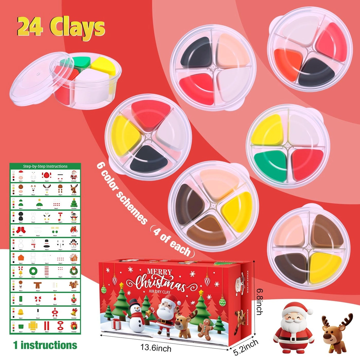 Air Dry Clay Kit - 24 Boxes