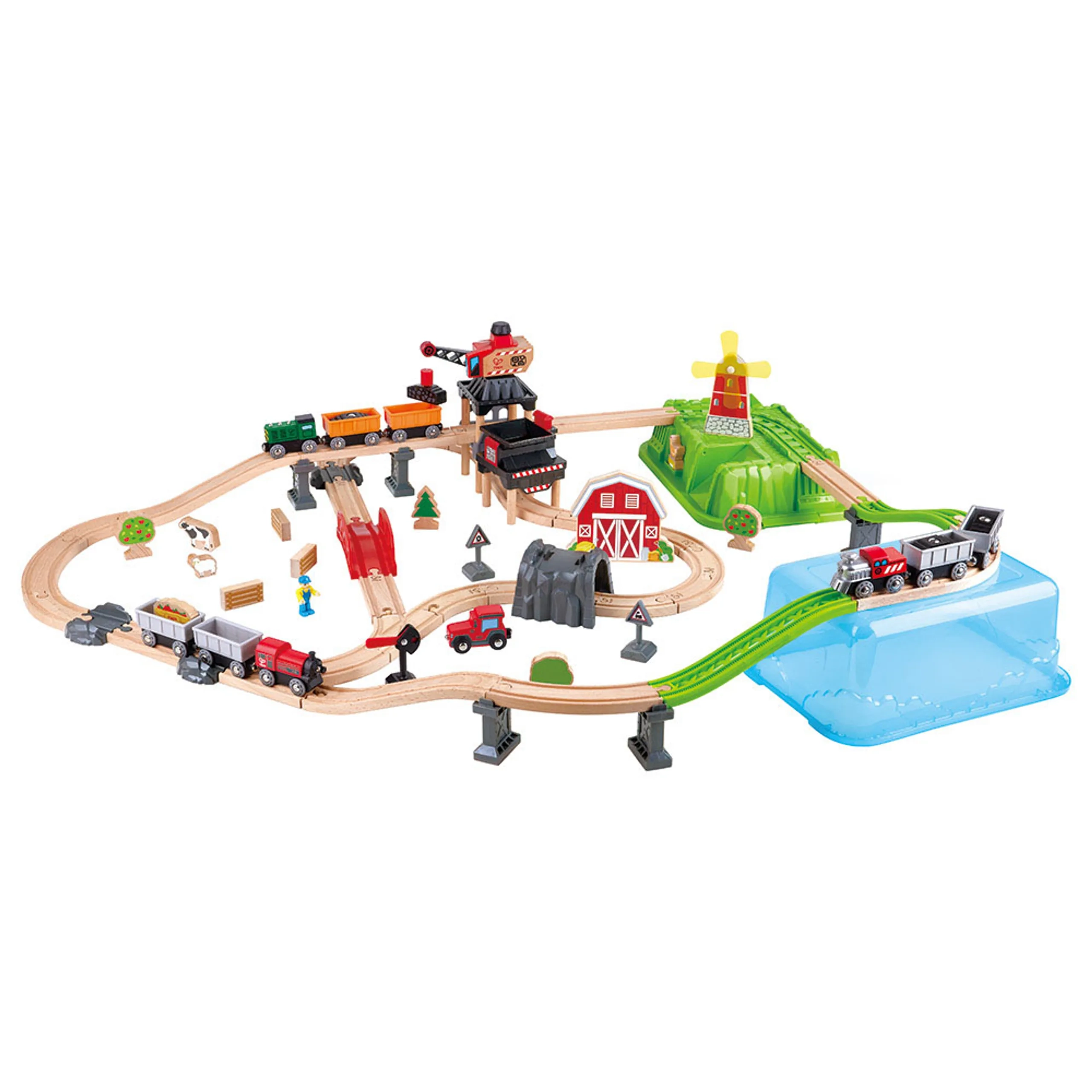 Personalized Countryside Train Bucket Railway Set - 41 pcs
