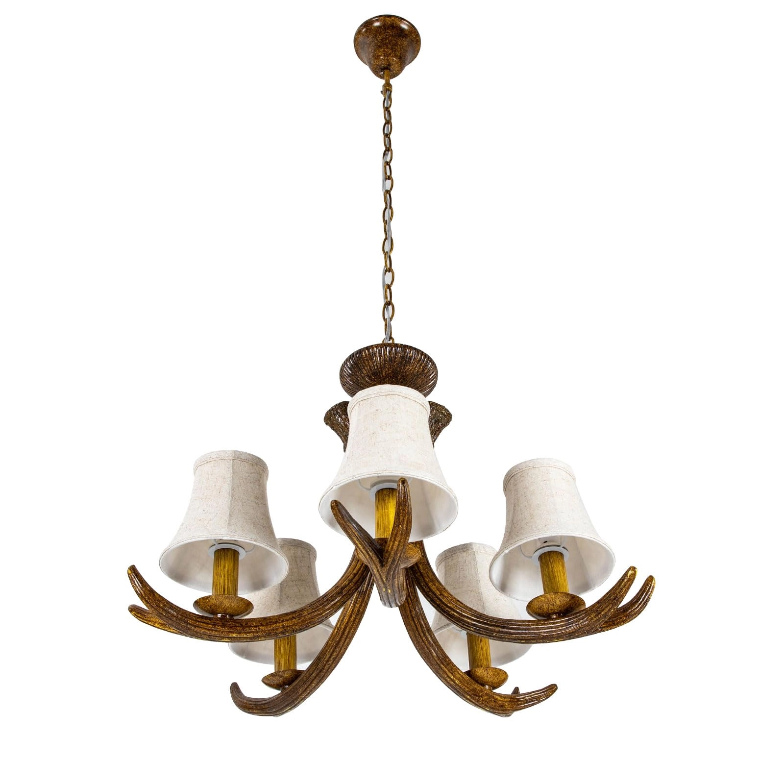 China Deer Antler Style 5-Light Chandelier - 65cm Diameter x 50cm Height E12 Base
