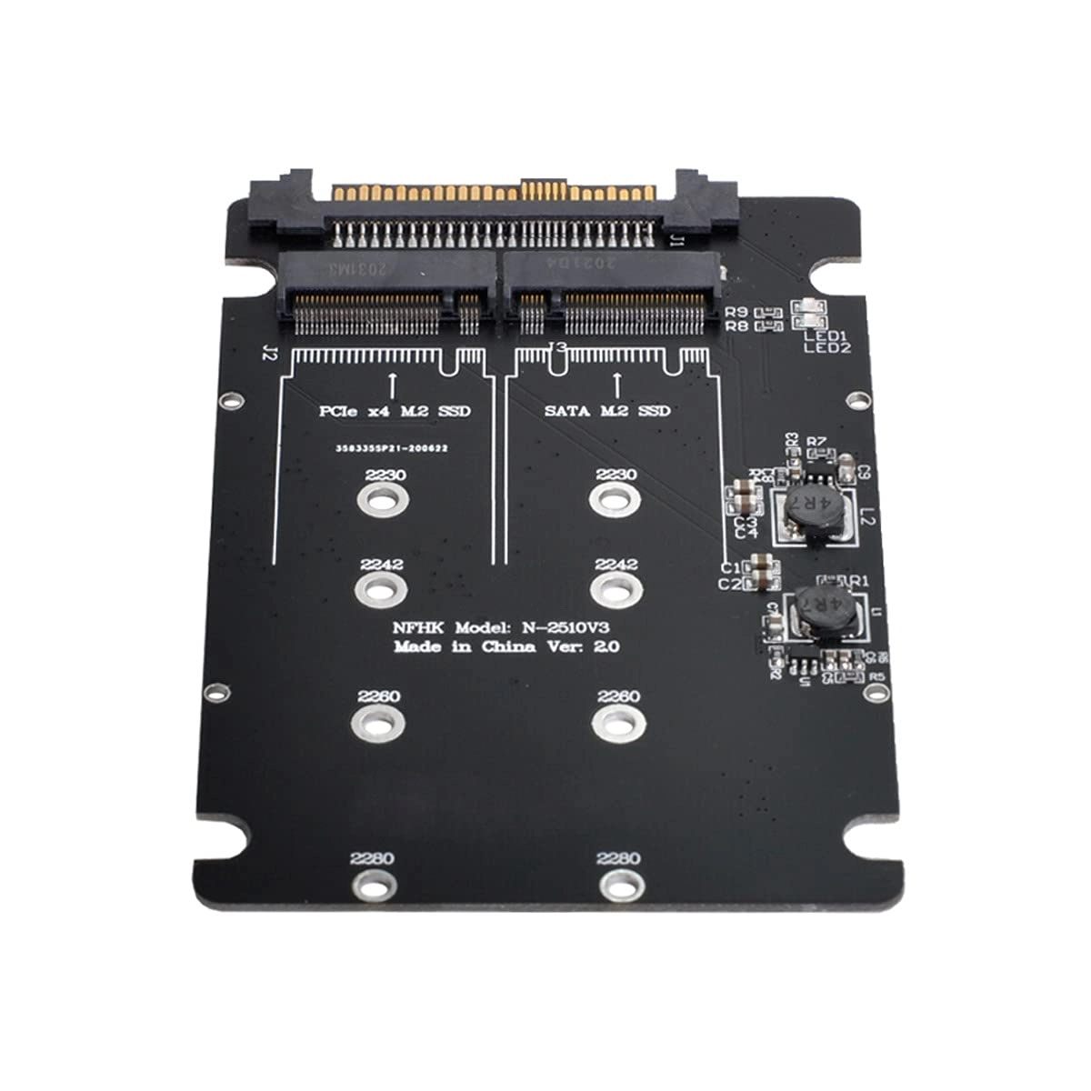 Cablecc SFF-8639 NVME U.2 to Combo NGFF M.2 M-Key SATA PCIe SSD Adapter for Motherboard Replace SSD 750 P3600 P3700