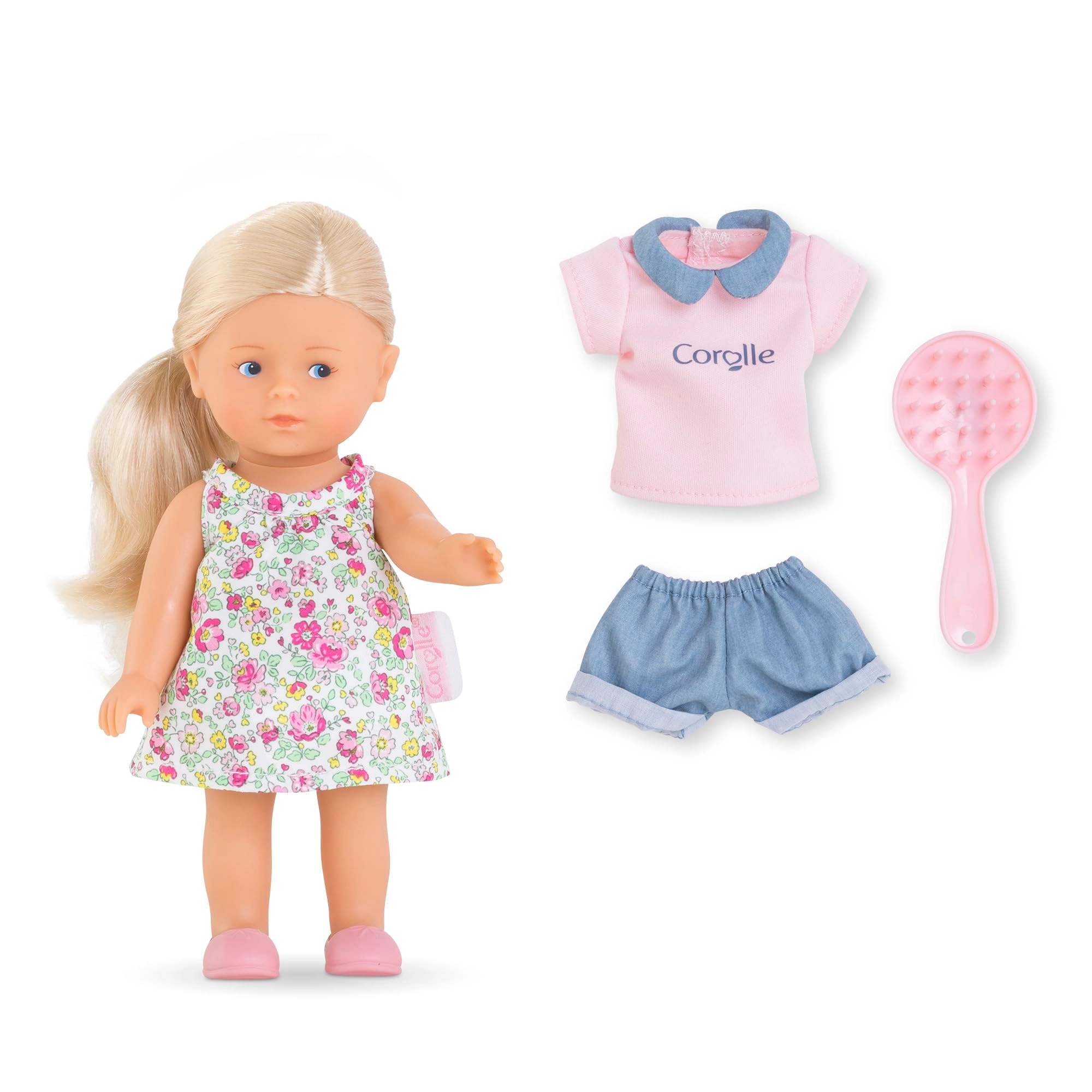 Corolle Rosy Doll - Mini Corolline 8 inches Ages 3+ Gift Set