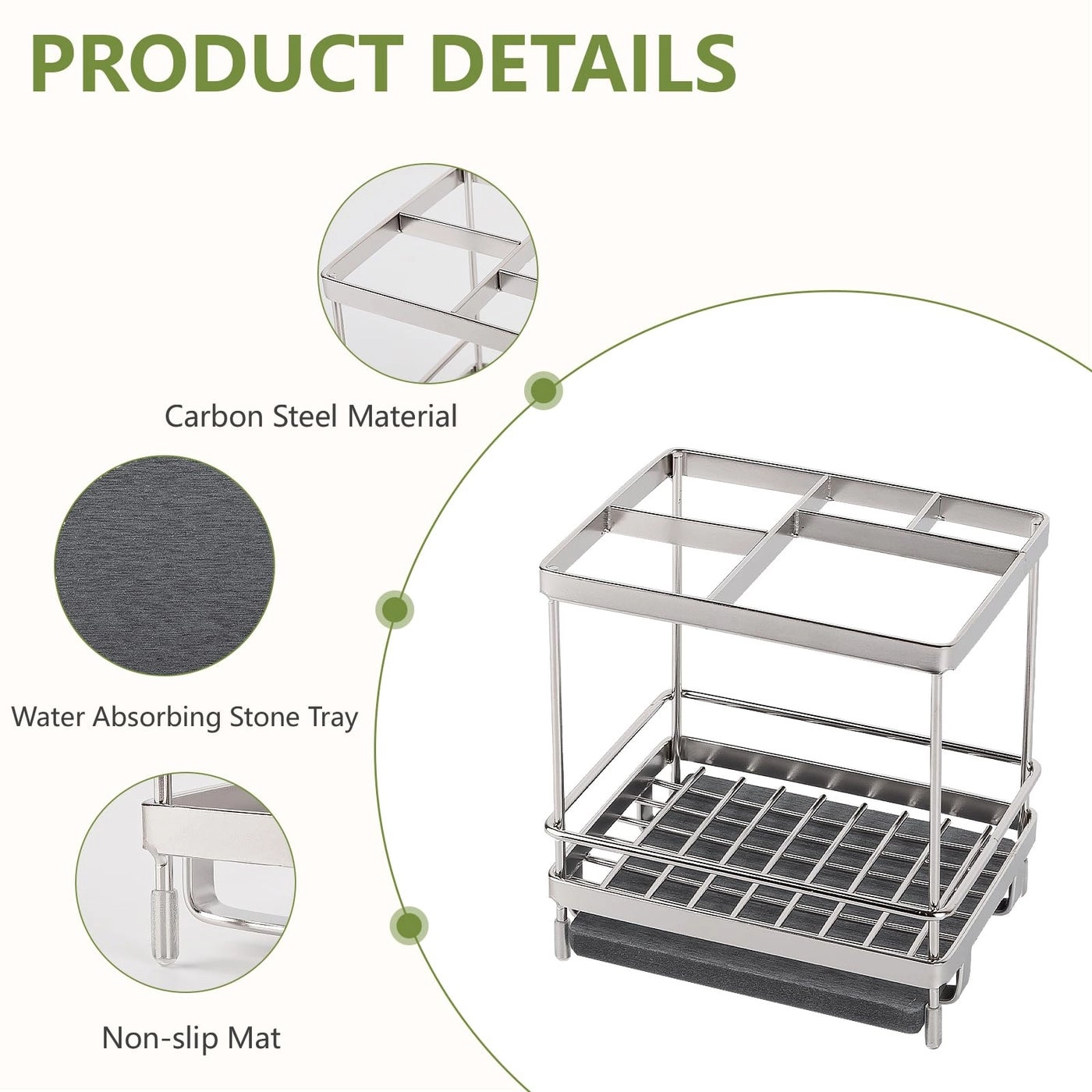 Toothbrush Holder - Countertop Shower Sink 5 Slots