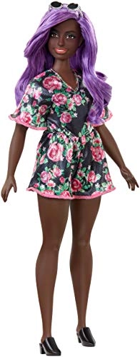 Barbie Fashionista - Lilac Hair Flower Dress