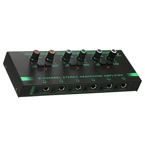 6 Channel Headphone Amplifier - Professional Metal 200x75x25mm
