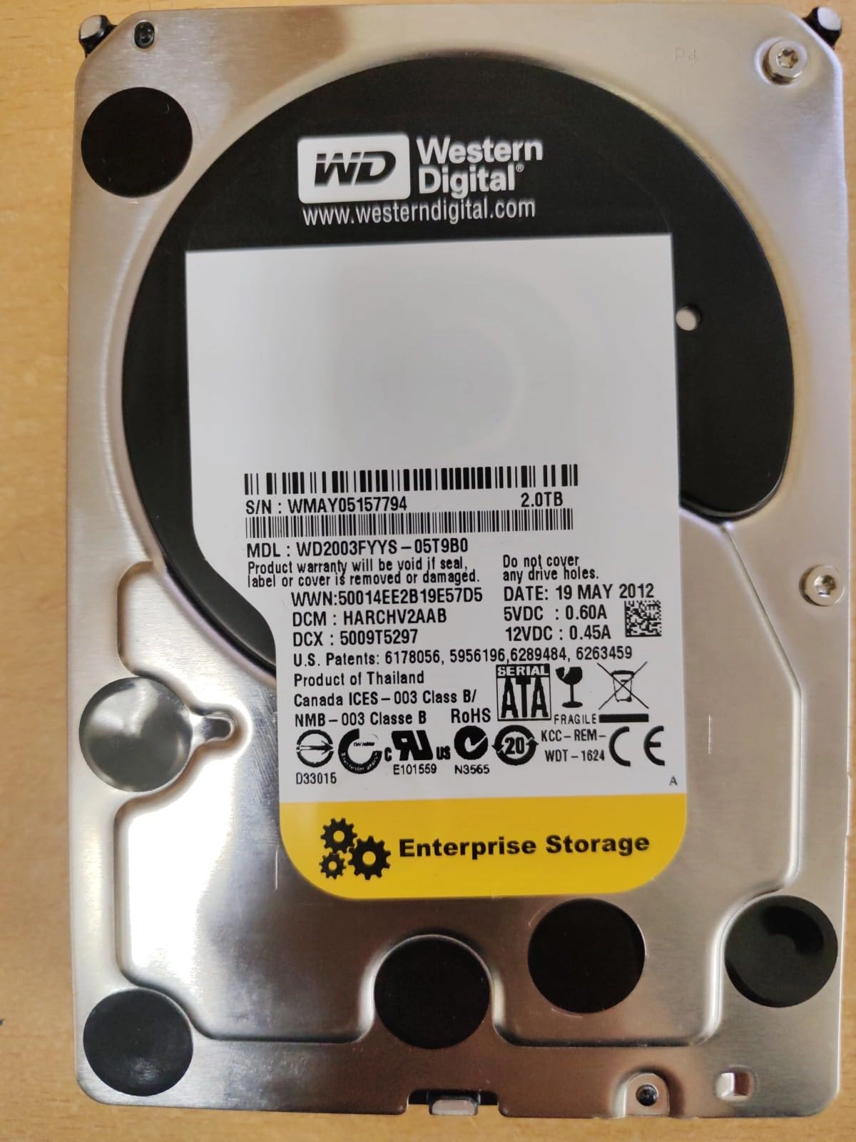 WD RE4 3.5" 64MB SATA 6Gb/s (WD2003FYYS) - 2TB