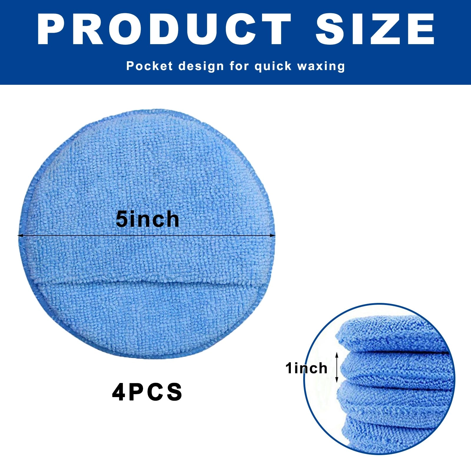 Microfiber Applicator Pads - 5 Inch