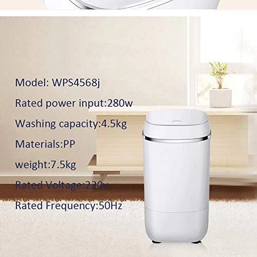 Portable Clothes Washer with Mountable Shoe Brush and Bucket Space Saving Full-Automatic Washer washing capacity:4,5kg