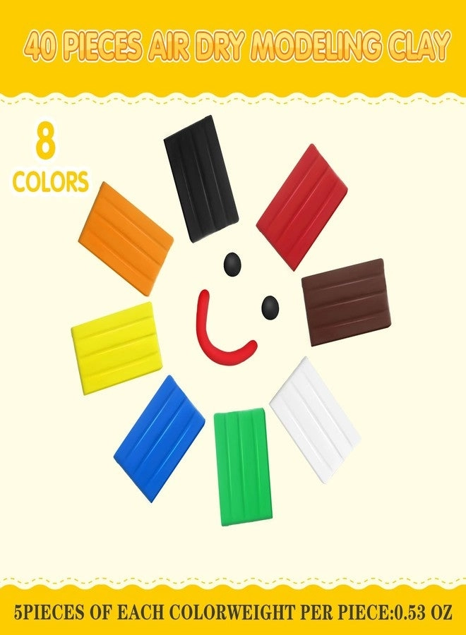 Air Dry Clay - 598g 40pcs.