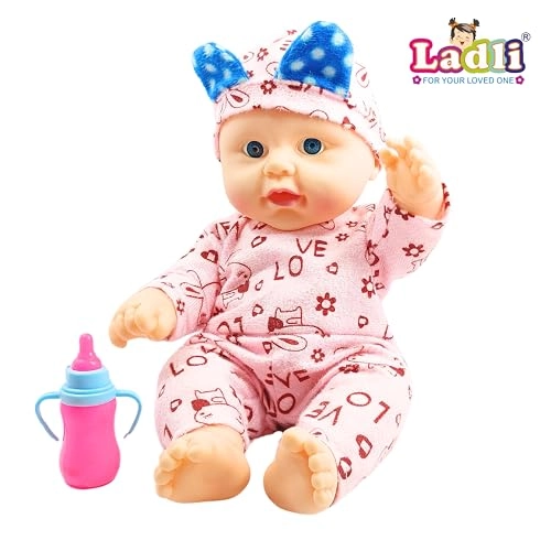 Baby Boy Doll - Polyvinyl Chloride Movable Arms Milk Bottle Ages 3+