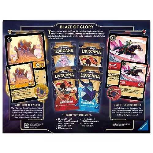 Disney Lorcana: The First Chapter Gift Set - 2 oversized foil cards 4 booster packs