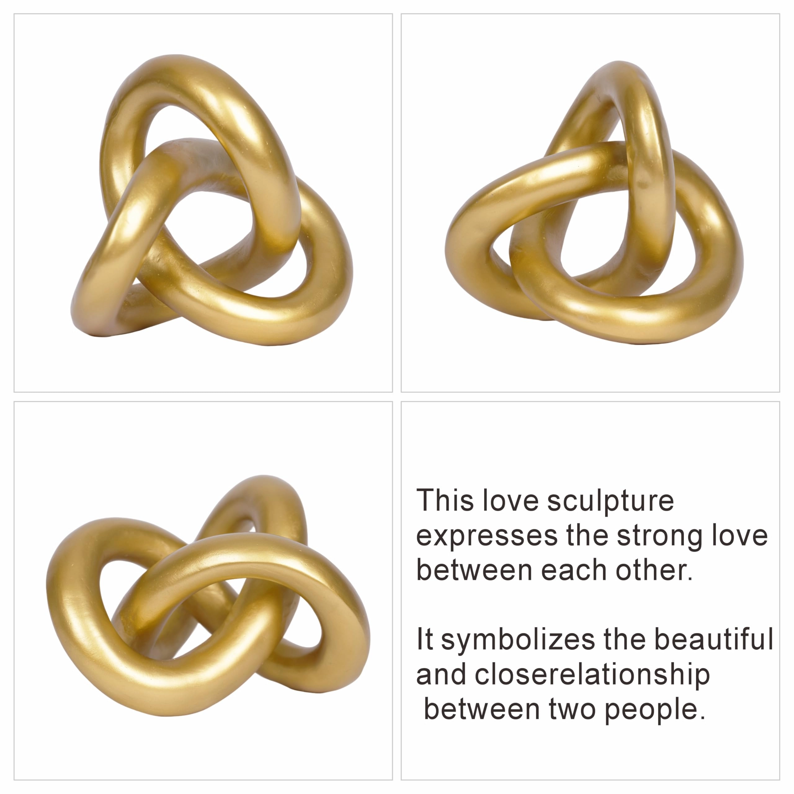 Gold Knot Statue - Resin