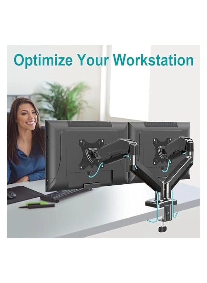 Dual LCD Monitor Desk Mount Stand - 2 27in