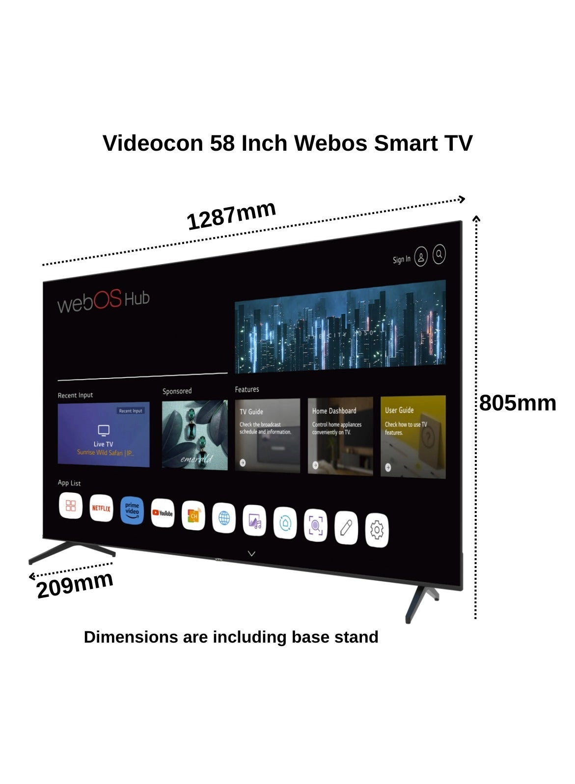 E58ELWO1100 - 58 inch