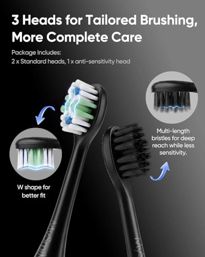 MS-D59 - Button-Free Pressure Sensor 3 Brush Heads