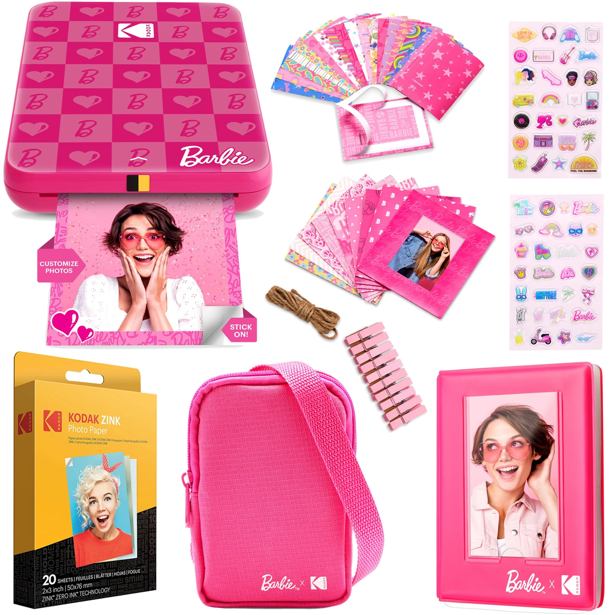 Kodak x Barbie Step Slim + Barbie Camera Case + Photo Album + Sticker & Hanging Frames + 50 Stickers + Zink Paper - 2x3