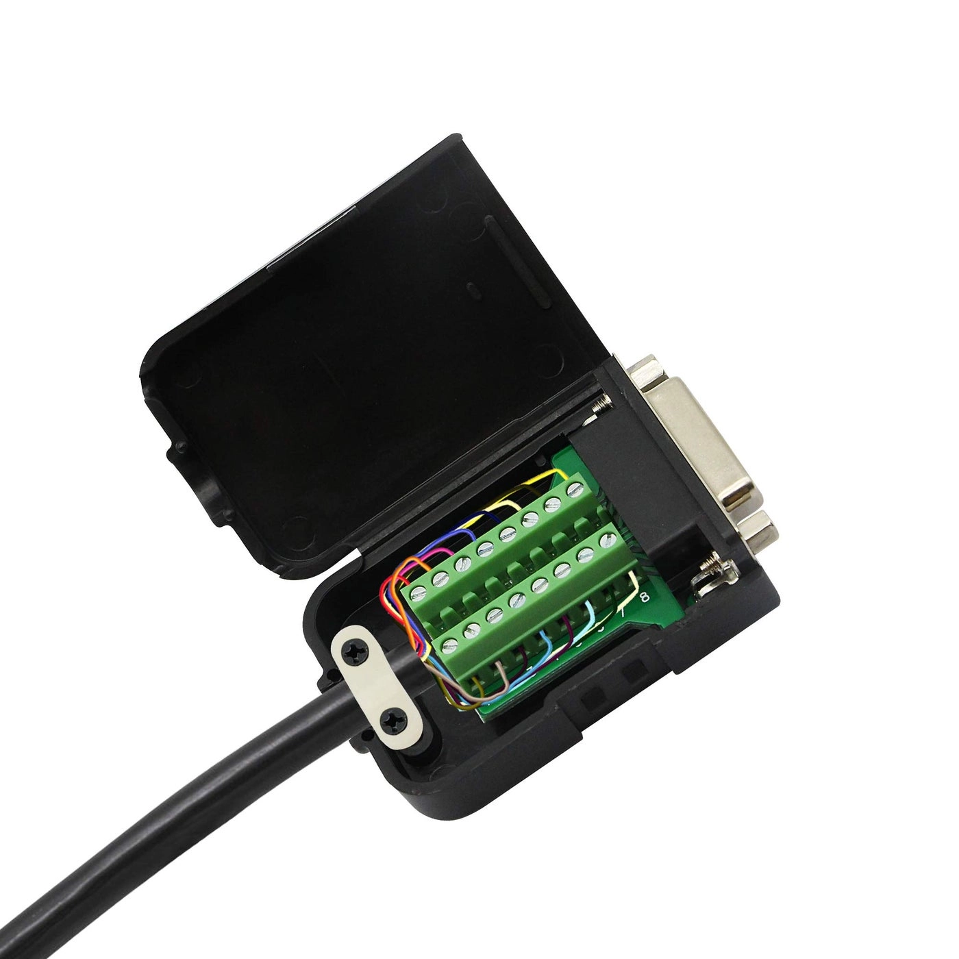 DB15 Breakout Connector - Serial Female Screw Terminal Plastic Case