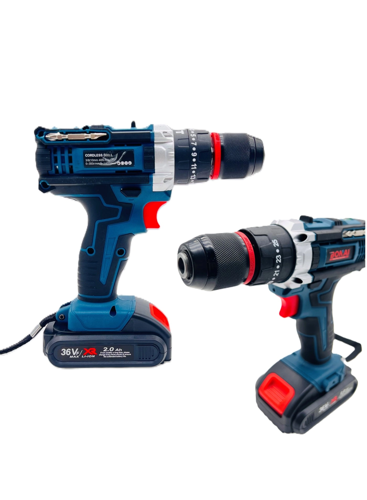 Cordless Electric Drill - 2.0 Ampere-hour 36 Volt