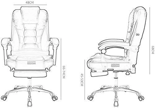 Desk Chair - PU Leather Brown High Back