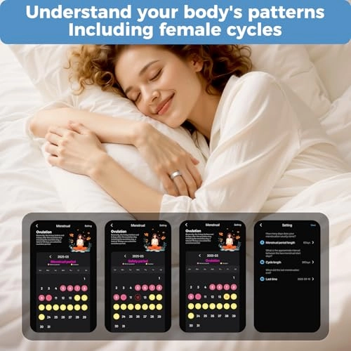 Smart Ring - Size 13 Silver Heart Rate Sleep Tracker