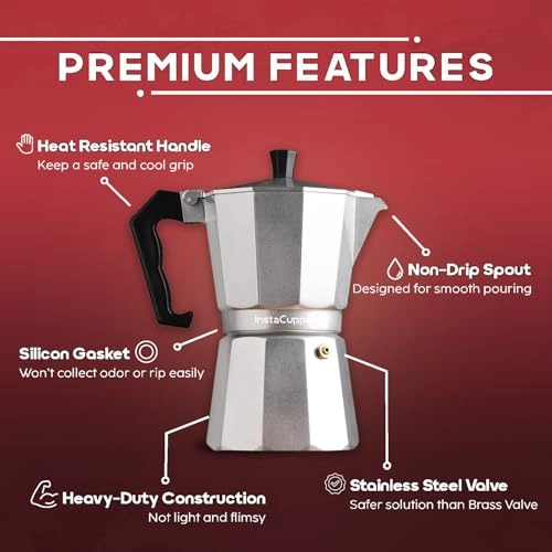 2-in-1 Moka Pot - Stovetop & Induction Compatible