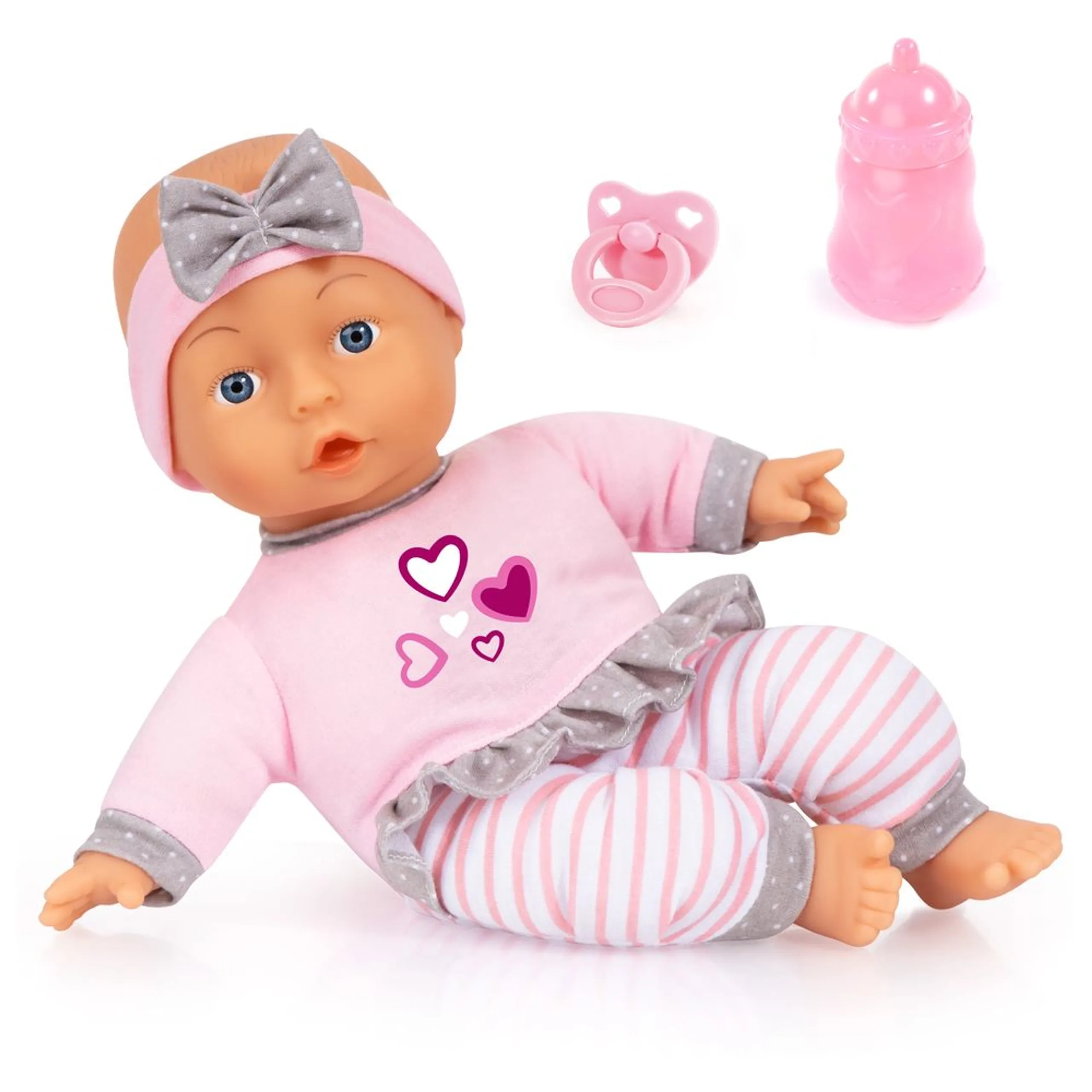 Soft Cuddle Baby Doll - 30 cm Pacifier Bottle Ages 3+