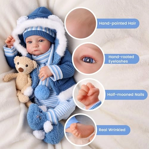 Reborn Baby Doll - 17Inch Vinyl Boy Ages 3+