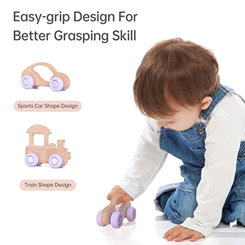 Small Wooden Cars - 3 months+ 2 pieces