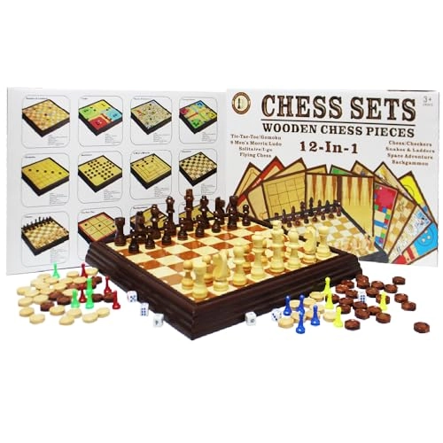 12-in-1 Portable Board Games Set