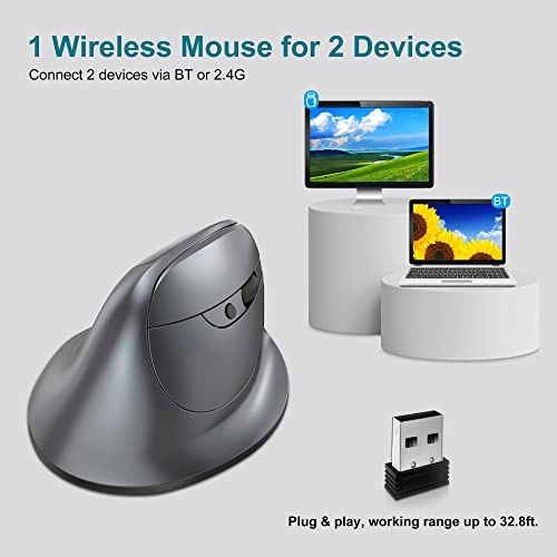Ergonomic Vertical Mouse - Wireless