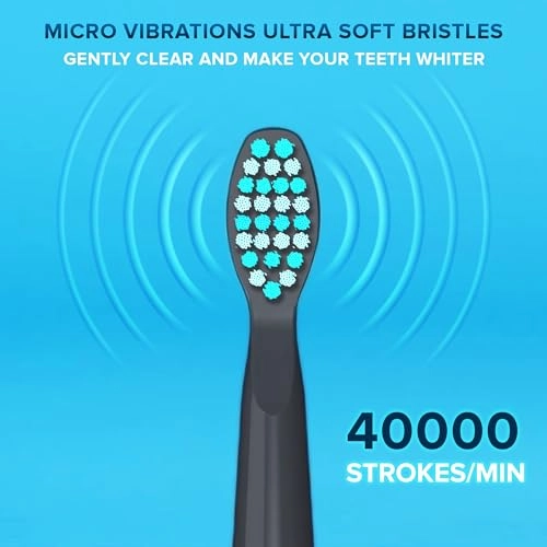White - Ultra Sonic 40000 strokes/min 5 brushing modes 4 Brush Heads