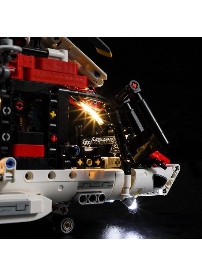 Led Lighting Kit for 42145 Airbus H175 Rescue Helicopter - Compatible with Technic building blocks LED included