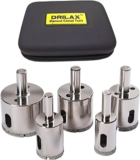 Diamond Drill Bit Tile Hole Saw Set - 5 Pcs 3/4 inch 1 inch 1-1/4 1-1/2 1-3/4 Inch
