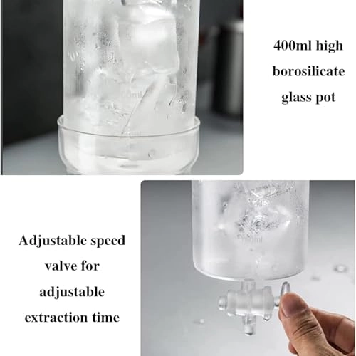 Ice drip coffee pot - 400ML Adjustable Rate Dripper