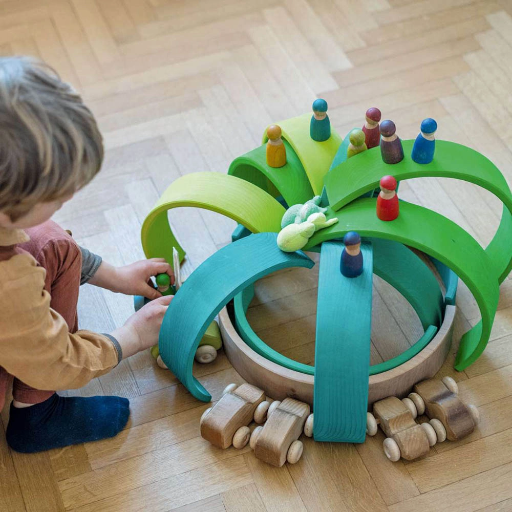 Stacking Rainbow Toy - Suitable for 3 years and above 12 pieces