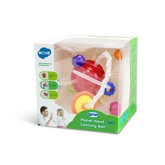 Planet Hand Catching Ball Teether - 8 planets multi-textured