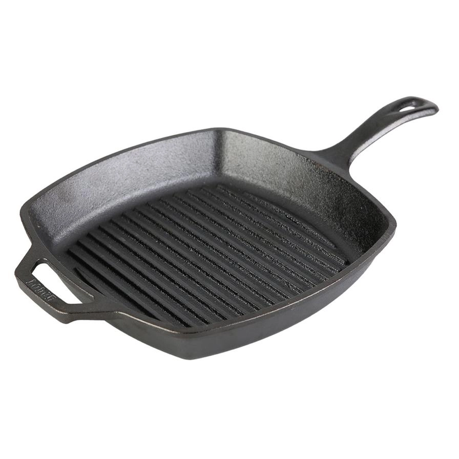 Lodge Logic Square Cast Iron Grill Pan - 26.8 X 26.8 X 5.1 Black