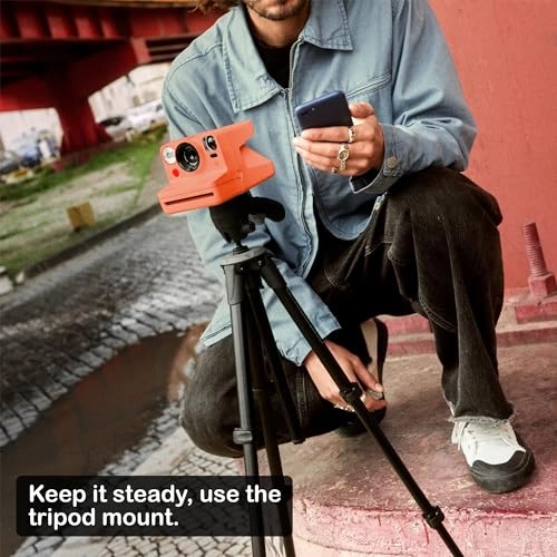 Now Generation 3 - Dual-Lens Autofocus USB-C Rechargeable + Color I-Type Instant Film - 8 Exposures + Hard Protective Case + USB-C Charging Cable + Wrist Strap + Microfiber Cleaning Cloth