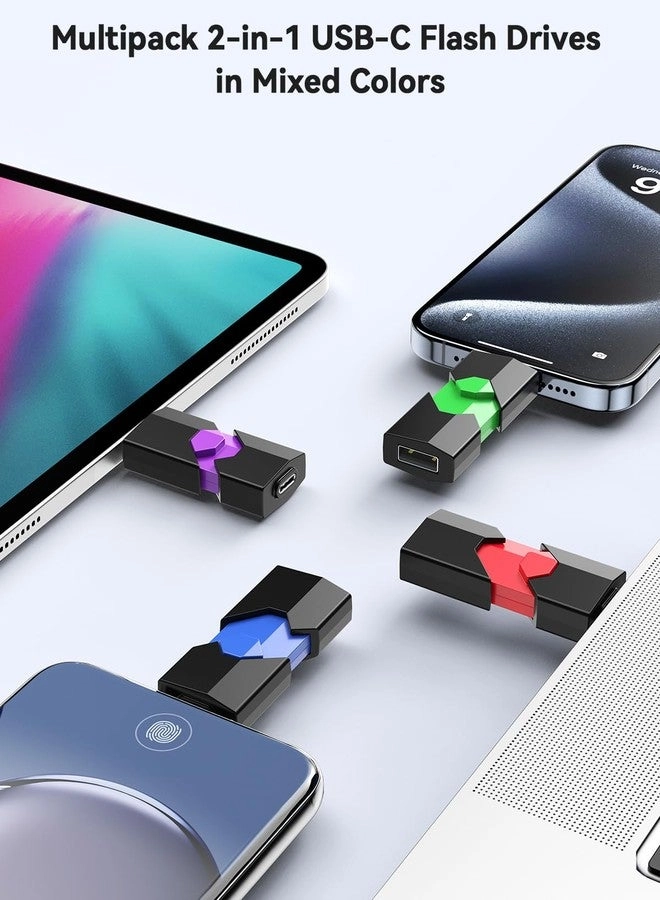 USB C Flash Drive - USB 2.0 Type-A + Type-C 64GB