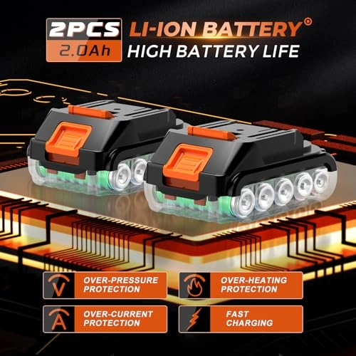 Brushless Cordless Drill Driver Kit - 2000mAh 21V