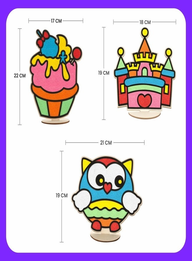 Castle DIY Foam Clay Art Kit + Cupcake DIY Foam Clay Art Kit + Owl DIY Foam Clay Art Kit - 6+ years