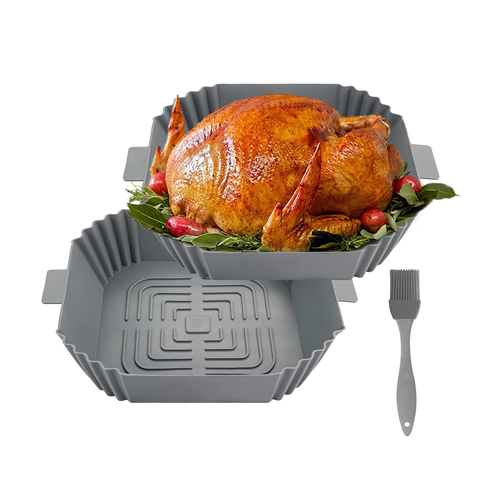 TOKIISHE Silicone Air Fryer Liners - Silicone 2 Pcs