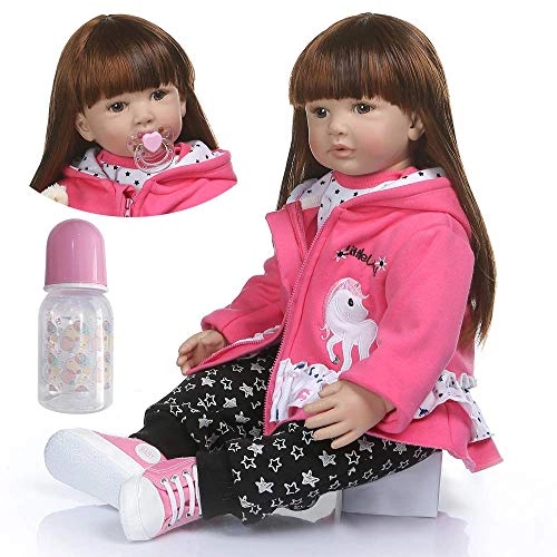 Fridolin Reborn Baby Doll - 24inch Long Hair Ages 3+ Pack