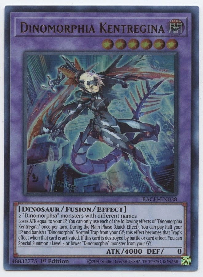 Yu-Gi-Oh! Dinomorphia Kentregina BACH-EN038 - 1st Edition