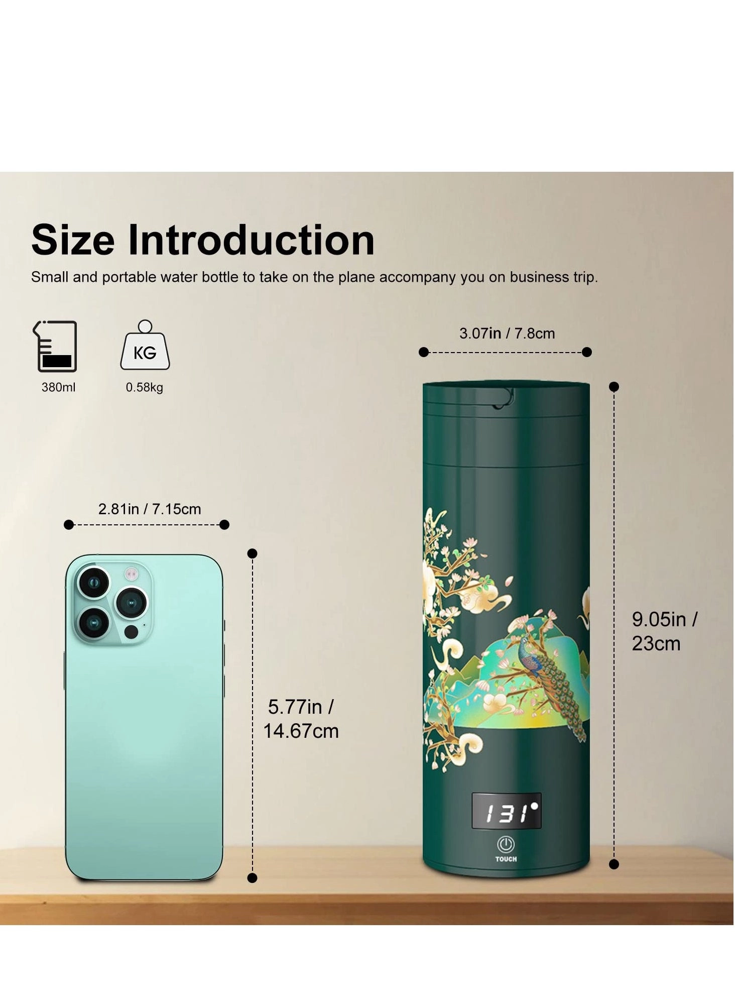 Travel Electric Kettle with 4 Temperature Settings 